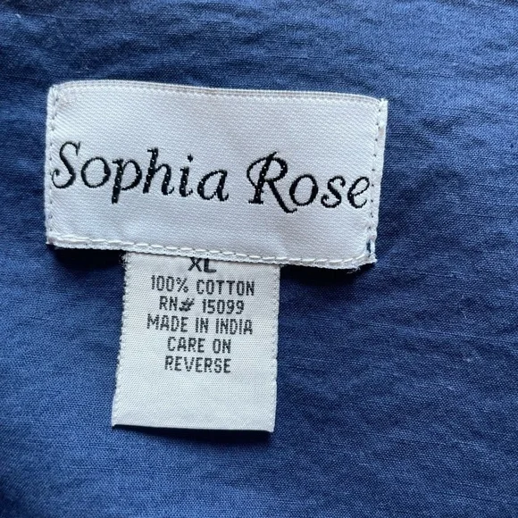 Vintage Sophia Rose Denim Daisy Embroidered Vest. Size XL - Picture 4 of 8